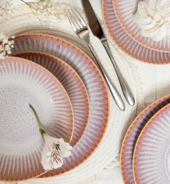 LUBIANA STONEWARE CERAMIKA | BLUSH | Serwis obiadowy 54 elementy dla 18 osób | kolor łososiowy