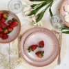 LUBIANA STONEWARE CERAMIKA BLUSH | Serwis obiadowy 18 elementów dla 6 osób | kolor łososiowy