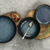 LUBIANA STONEWARE CERAMIKA / COSMOS / 6x Talerz głęboki 22 cm / odcień niebieskiego