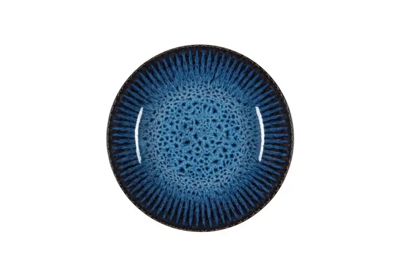 LUBIANA STONEWARE CERAMIKA / COSMOS / 6x Talerz głęboki 22 cm / odcień niebieskiego