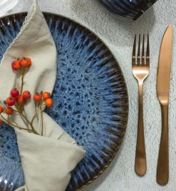 LUBIANA STONEWARE CERAMIKA / COSMOS / 12x Talerz głęboki 22 cm / odcień niebieskiego