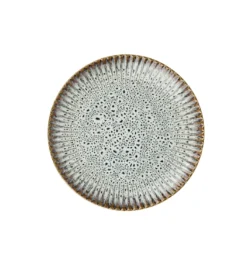 LUBIANA STONEWARE CERAMIKA / METEOR DESERT OPK / Serwis obiadowy 12 elementów dla 4 osób / odcień piaskowo-niebieski