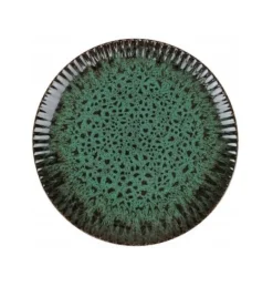 LUBIANA STONEWARE JADE ZIELONY / Talerz deserowy 20,5 cm / odcień zieleni