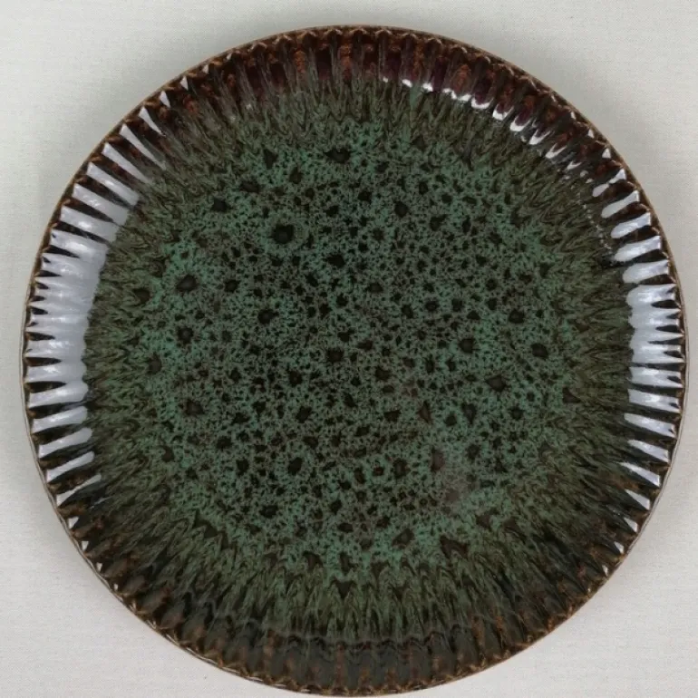 LUBIANA STONEWARE JADE ZIELONY / Talerz obiadowy 27 cm / odcień zieleni