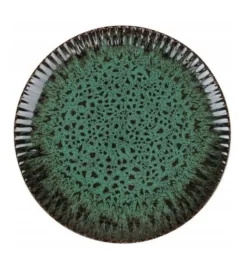 LUBIANA STONEWARE JADE ZIELONY / 6x Talerz obiadowy 27 cm / odcień zieleni