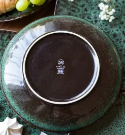 LUBIANA STONEWARE JADE ZIELONY OPK | Serwis obiadowy 12 elementów dla 4 osób | odcienie zieleni | ceramika