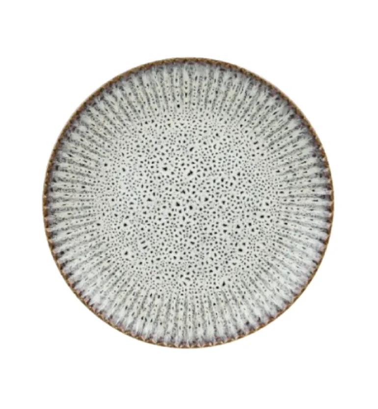 LUBIANA STONEWARE | METEOR DESERT / Talerz głęboki 22 cm x 6 SZT - luz / odcień piaskowo - niebieski