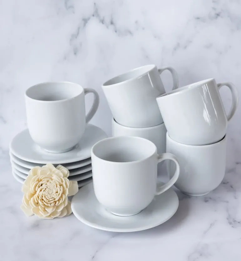 LUBIANA VANILLA Filiżanka 250 ml + spodek 14 cm | biały | porcelana luzem