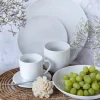 LUBIANA VANILLA Serwis obiadowo - kawowy 128 el dla 24 osób | biała porcelana