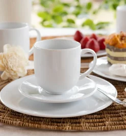 LUBIANA VANILLA Serwis obiadowo - kawowy 120 el dla 24 osób | biała porcelana