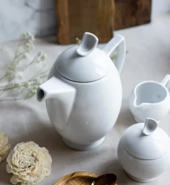 LUBIANA VANILLA Serwis obiadowo - kawowy 79 el dla 12 osób | biała porcelana