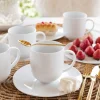 LUBIANA VANILLA Serwis obiadowo - kawowy 67 el dla 12 osób | biała porcelana