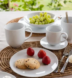 LUBIANA VANILLA Serwis obiadowo - kawowy 152 el dla 24 osób | biała porcelana