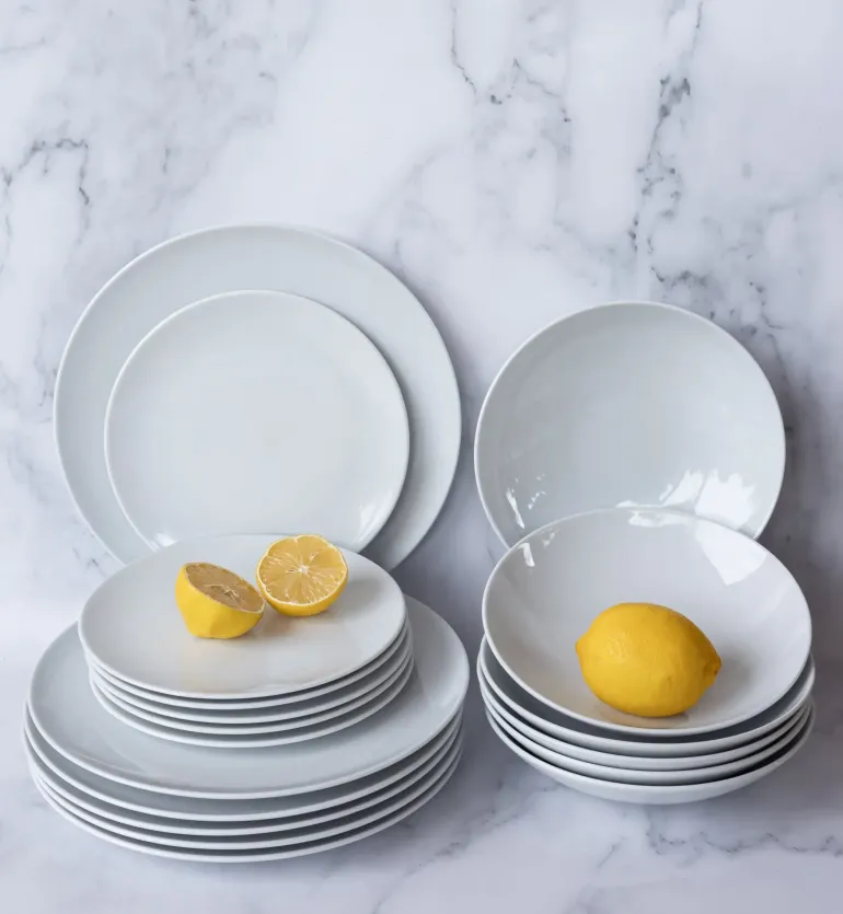 LUBIANA VANILLA Serwis obiadowy 18 el dla 6 osób | biała porcelana