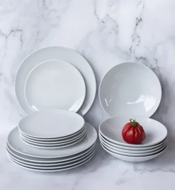 LUBIANA VANILLA Serwis obiadowy 96 el dla 24 osób | biała porcelana