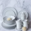 LUBIANA VANILLA Serwis obiadowo - kawowy 94 el dla 18 osób | biała porcelana