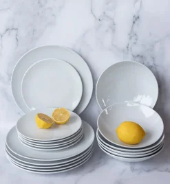 LUBIANA VANILLA Serwis obiadowy 22 el dla 6 osób | biała porcelana