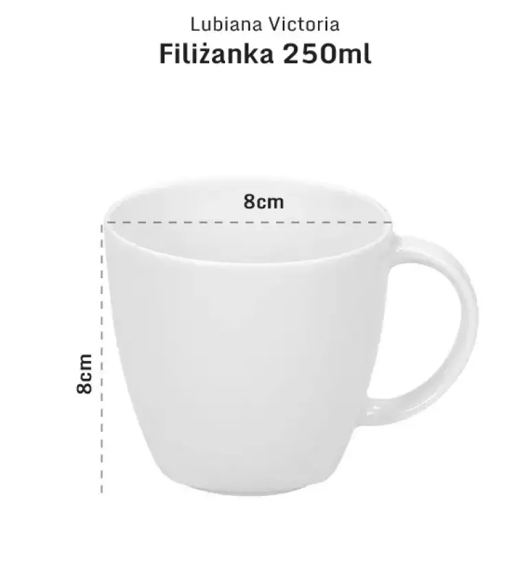 LUBIANA VICTORIA Filiżanka 250 ml + spodek / porcelana