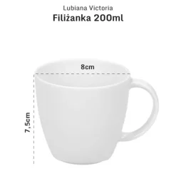 LUBIANA VICTORIA Filiżanka 200 ml + spodek / porcelana