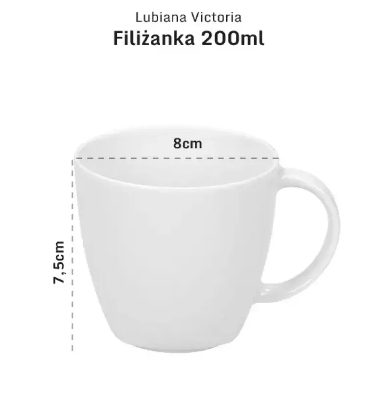 LUBIANA VICTORIA Filiżanka 200 ml + spodek / porcelana