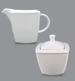 LUBIANA VICTORIA Komplet Mlecznik 150 ml + Cukiernica 300 ml z pokrywką / 3 el
