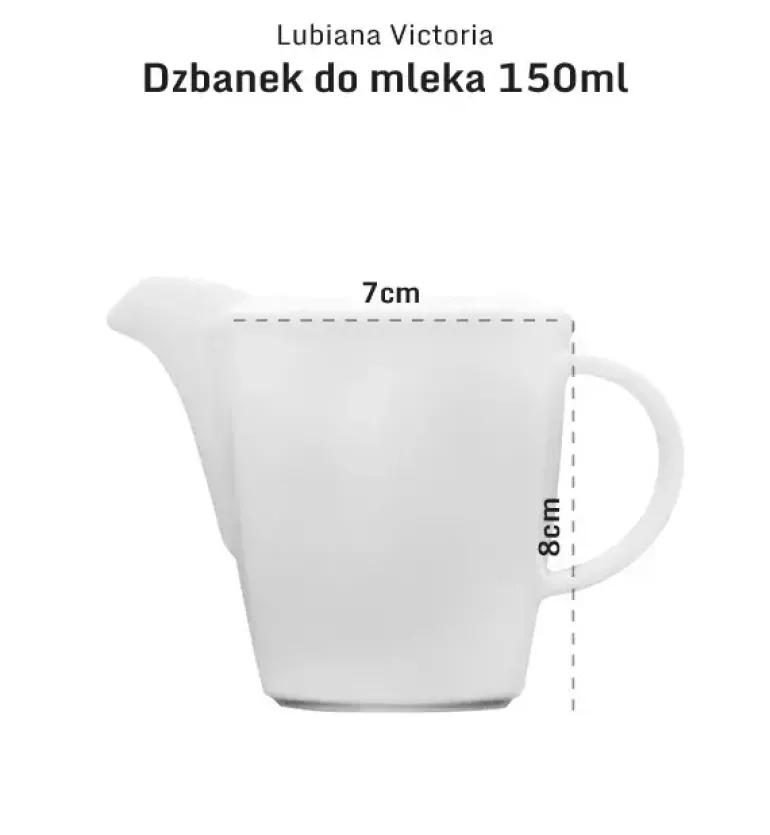 LUBIANA VICTORIA Komplet Mlecznik 150 ml + Cukiernica 300 ml z pokrywką / 3 el