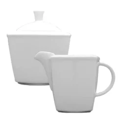LUBIANA VICTORIA Komplet Mlecznik 150 ml + Cukiernica 300 ml z pokrywką / 3 el