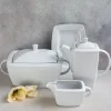 LUBIANA VICTORIA Komplet naczyń 1/4 | waza, imbryk, rawierka, sosjerka | porcelana