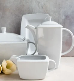 LUBIANA VICTORIA Komplet naczyń 1/4 | waza, imbryk, rawierka, sosjerka | porcelana