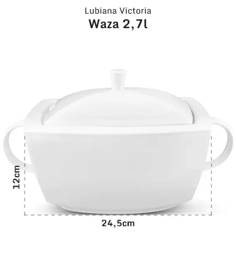 LUBIANA VICTORIA Waza na zupę 2,7 l + pokrywka / porcelana