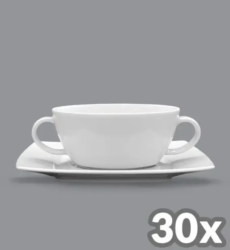 LUBIANA VICTORIA 30 x Bulionówka 300 ml + spodek
