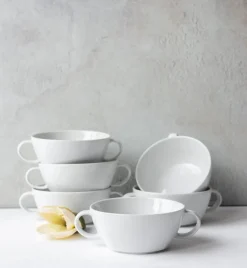 LUBIANA VICTORIA 6 x Bulionówka 300 ml + spodki / 12 el / porcelana