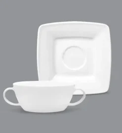LUBIANA VICTORIA 6 x Bulionówka 300 ml + spodki / 12 el / porcelana