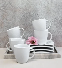 LUBIANA VICTORIA 6 x Filiżanka 200 ml + spodki / 12 el / porcelana