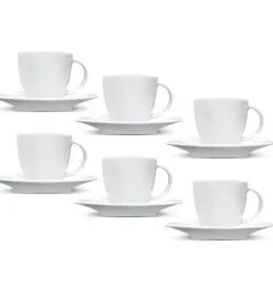 LUBIANA VICTORIA 6 x Filiżanka 200 ml + spodki / 12 el / porcelana