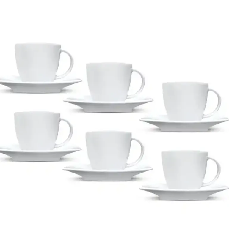 LUBIANA VICTORIA 6 x Filiżanka 200 ml + spodki / 12 el / porcelana