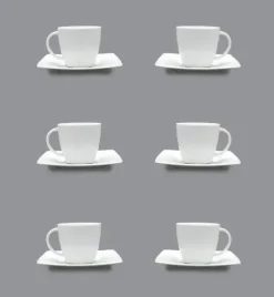LUBIANA VICTORIA 6 x Filiżanka 200 ml + spodki / 12 el / porcelana