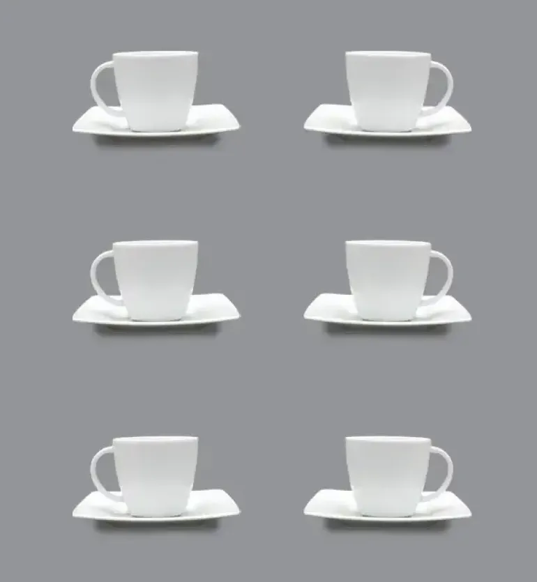 LUBIANA VICTORIA 6 x Filiżanka 200 ml + spodki / 12 el / porcelana