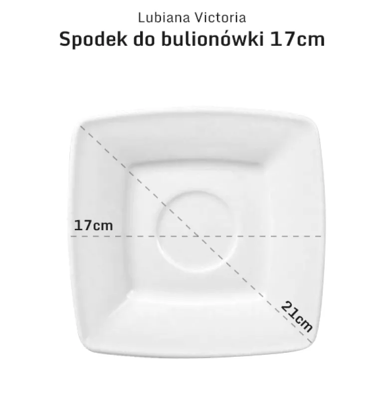 LUBIANA VICTORIA 6x Spodek 17 cm do bulionówki / porcelana