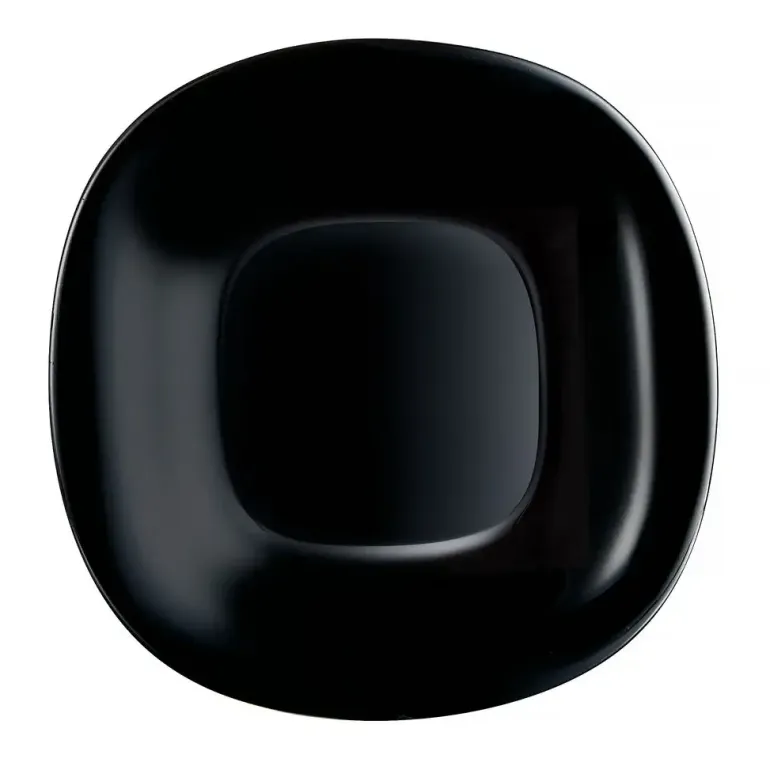 LUMINARC CARINE BLACK Talerz deserowy 19 cm | szkło hartowane | L9816