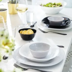 LUMINARC CARINE BLACK 18x Salaterka 12 cm | szkło hartowane