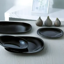 LUMINARC CARINE BLACK 6x Talerz deserowy 19 cm | szkło hartowane