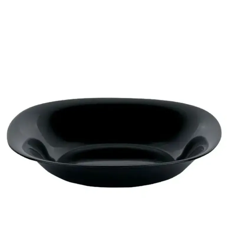 LUMINARC CARINE NEO BLACK Talerz głęboki 21 cm / szkło hartowane
