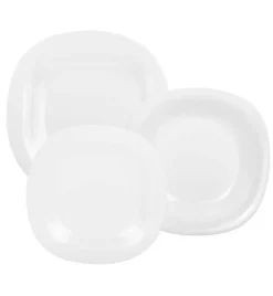 LUMINARC CARINE WHITE Serwis obiadowy 36 el dla 12 os / szkło