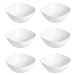 LUMINARC CARINE WHITE 6x Salaterka 14 cm | szkło hartowane