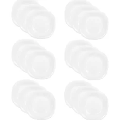 LUMINARC CARINE WHITE 18x Talerz głęboki 21 cm | szkło hartowane