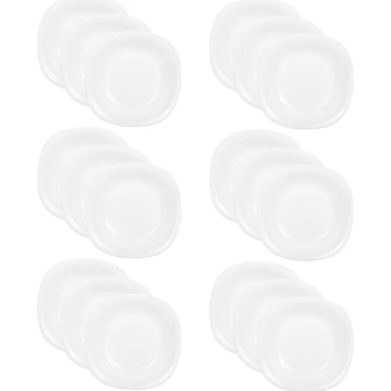 LUMINARC CARINE WHITE 18x Talerz głęboki 21 cm | szkło hartowane