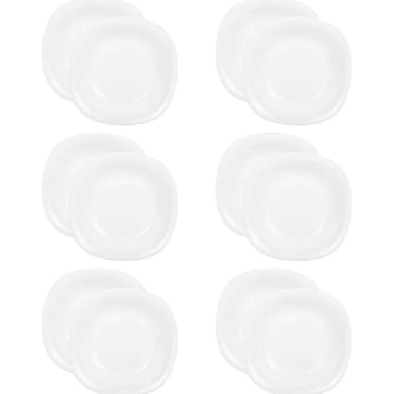 LUMINARC CARINE WHITE 12x Talerz głęboki 21 cm | szkło hartowane