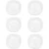 LUMINARC CARINE WHITE 6x Talerz głęboki 21 cm | szkło hartowane