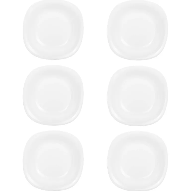 LUMINARC CARINE WHITE 6x Talerz głęboki 21 cm | szkło hartowane
